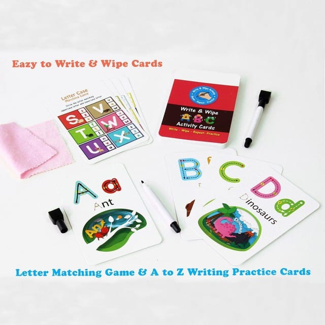 Learn it - ALPHABETS - Write & Wipe activities for kids (3 - 6 Years)